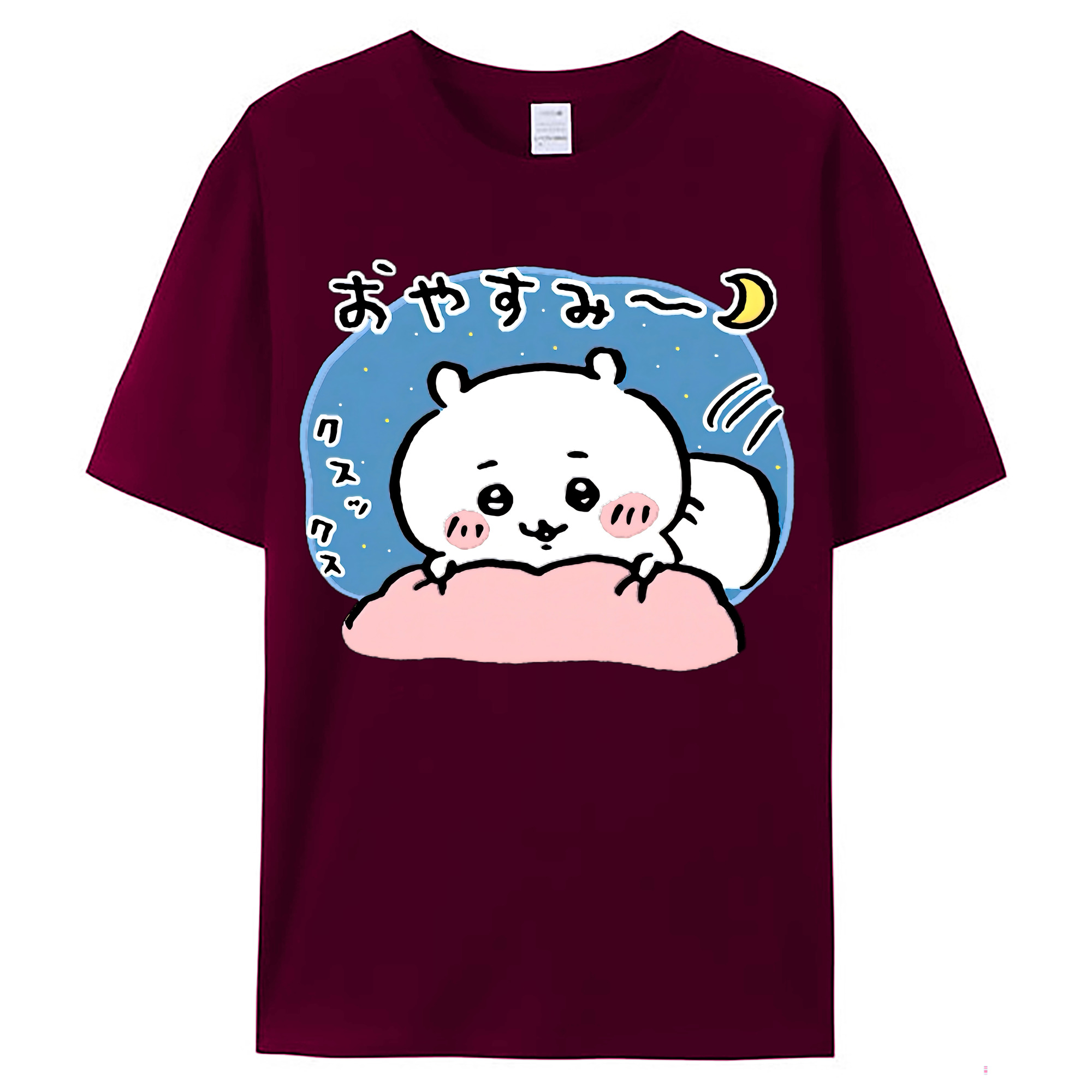 （画像用） ちいかわ ちいかわ Chii-kawa chiikawa レディースカジュアルプリントTシャツ（綿100％）